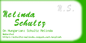melinda schultz business card